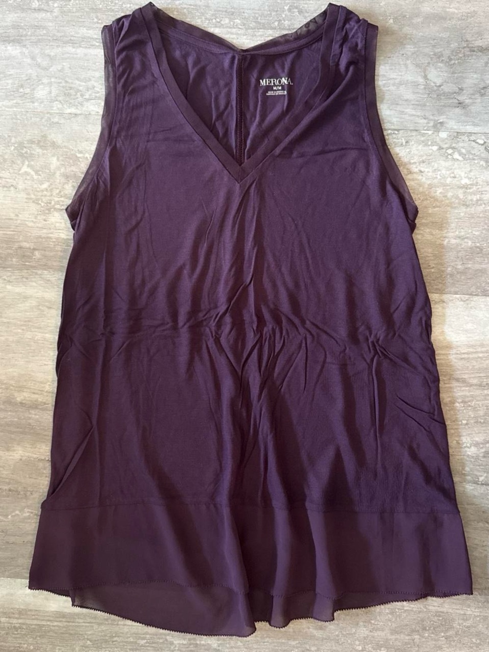 Merona Deep Plum V-Neck Sleeveless Camisole